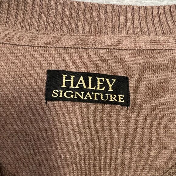 Haley Signature Mens Sweater Vest Large Brown Grandpa Argyle Golf Preppy - Picture 2 of 11